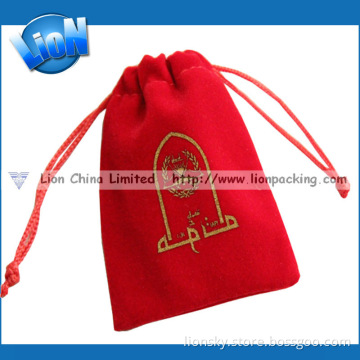 Small Drawstring Wedding Necklace Velvet Gift Pouch (E-096)